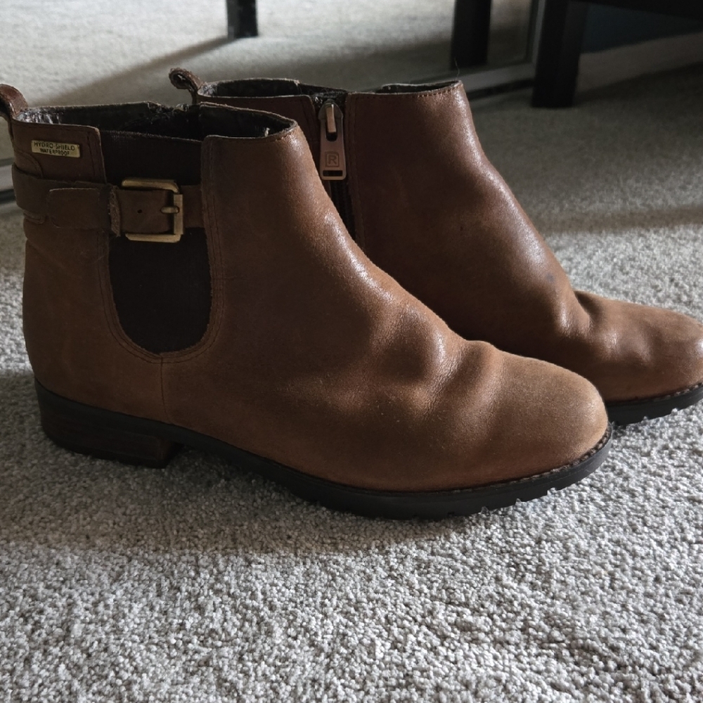 Rockport Water And Weather Proof Brown Leather Ankle Boots